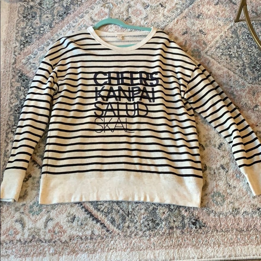 Striped J. Crew sweatshirt